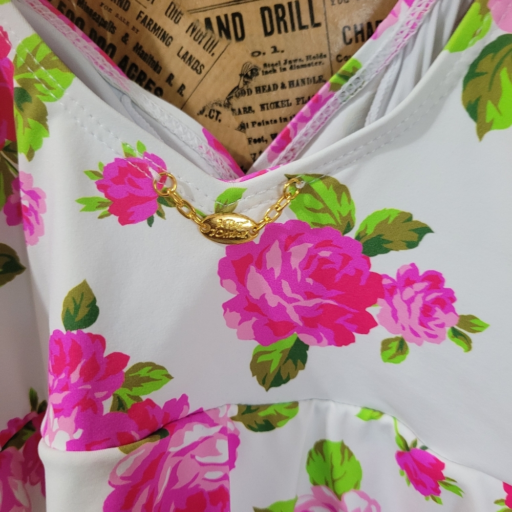 Betsey Johnson Love Always Betsey Print Floral one-piece swim dress - Picture 6 of 8